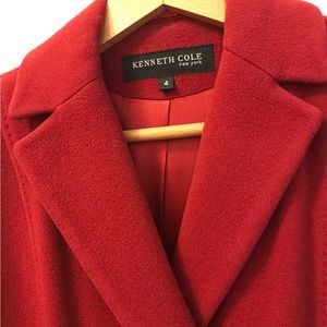 Kenneth Cole red wool coat